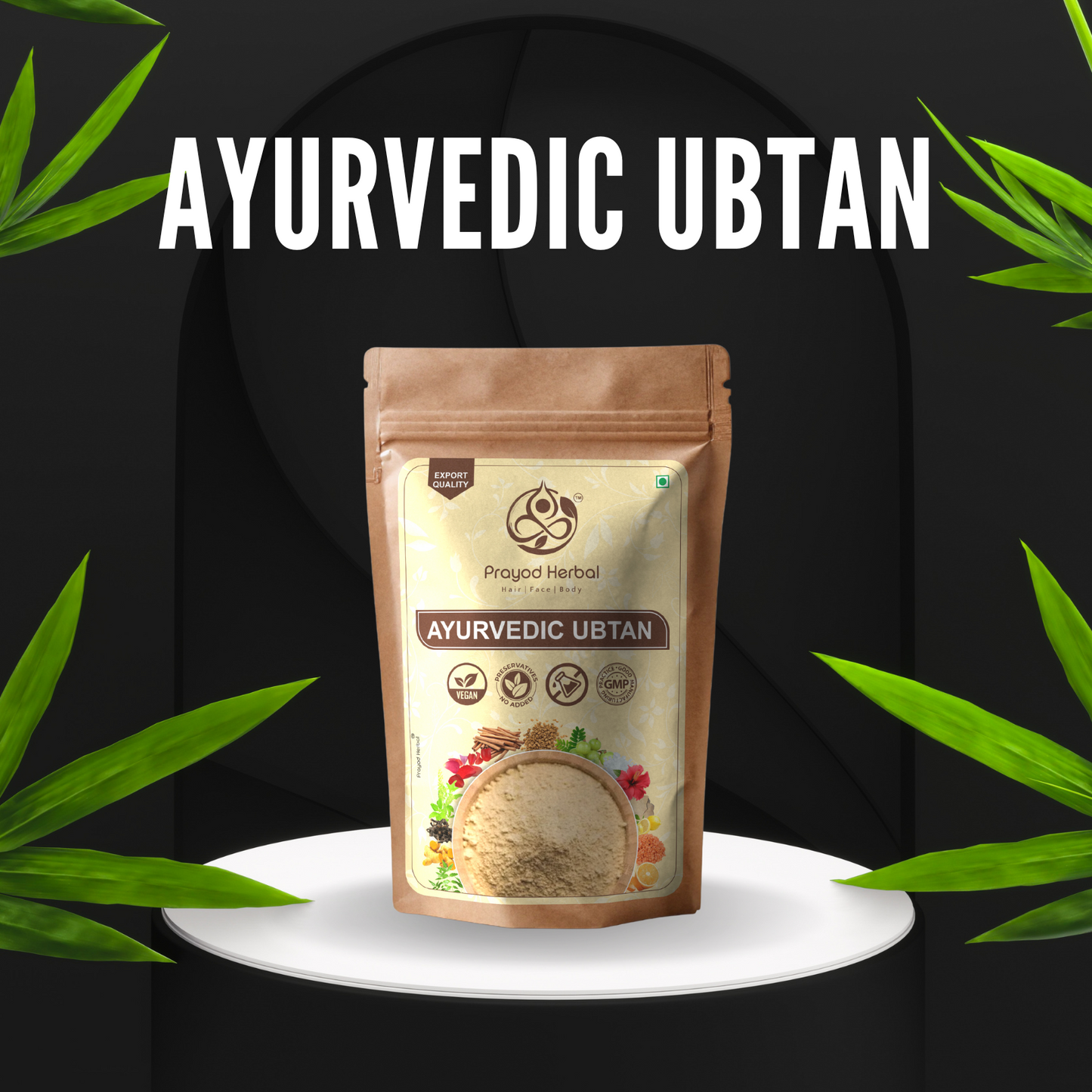 Prayod Herbal Ayurvedic Ubtan Face Pack with Sandalwood, Rose Petals, Multani Mitti, 14 Natural Ingredients