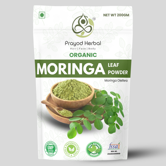 Prayod Herbal Organic Moringa Leaf Powder, 200g, Hand-Plucked and Sun-Dried, Rich in Vitamins and Minerals