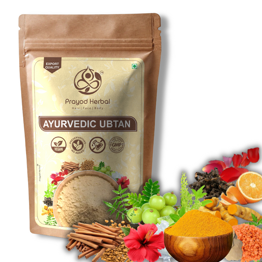 Prayod Herbal Ayurvedic Ubtan Face Pack with Sandalwood, Rose Petals, Multani Mitti, 14 Natural Ingredients