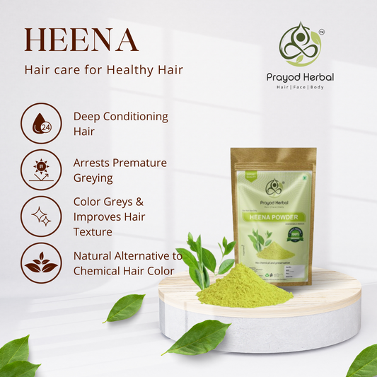 Prayod Herbal Heena Powder, 100% Organic, Chemical-Free, 200g, For Hair Use